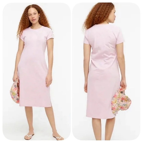 Women's J.Crew Pink T-Shirt Dress XS - Picture 1 of 10